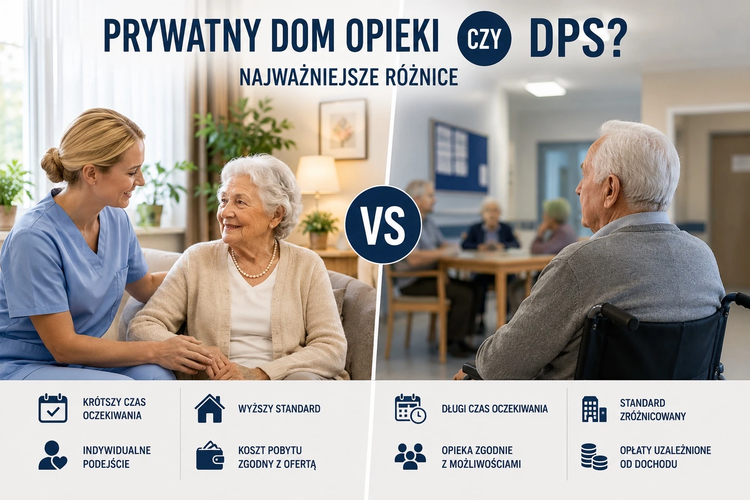 Prywatny dom opieki czy DPS? Najważniejsze różnice